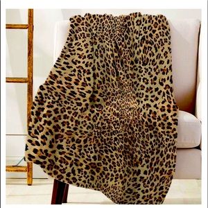 Leopard print throw 45in x 60in (2nd one in teal)